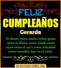 GIF Frases de Cumpleaños Gerarda